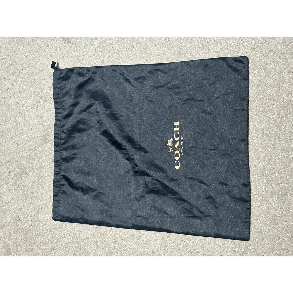 Coach New York Black Drawstring Dust Bag 15x21 Large Handbag Storage Cover